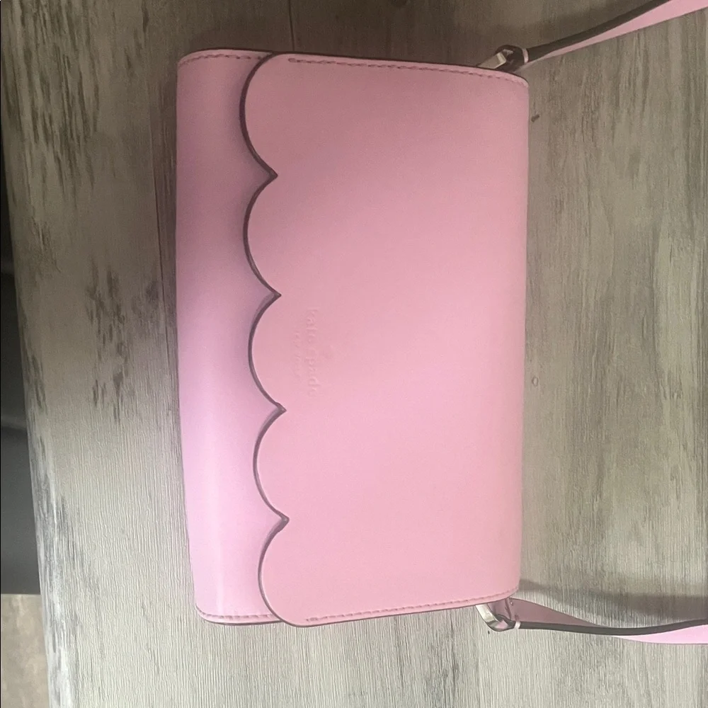 kate spade Pink Scallop-Trim Leather Crossbody Bag - Picture 5 of 5